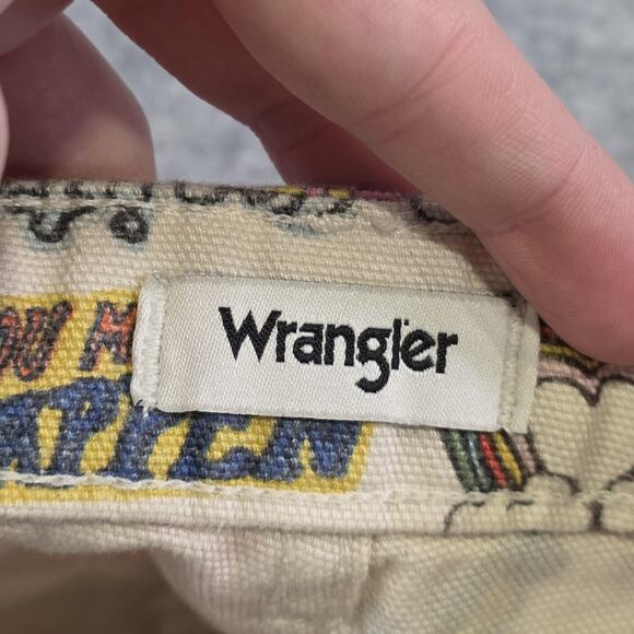 Wrangler x Free People‎ Jeans Womens 24 Wide Barrel Graphic Print High Rise Leg - Picture 7 of 16